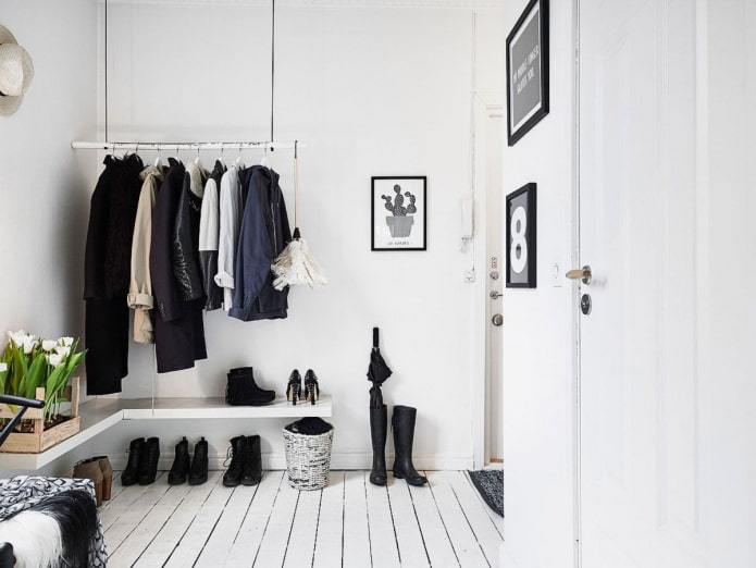 black and white scandinavian hallway black and white scandinavian hallway