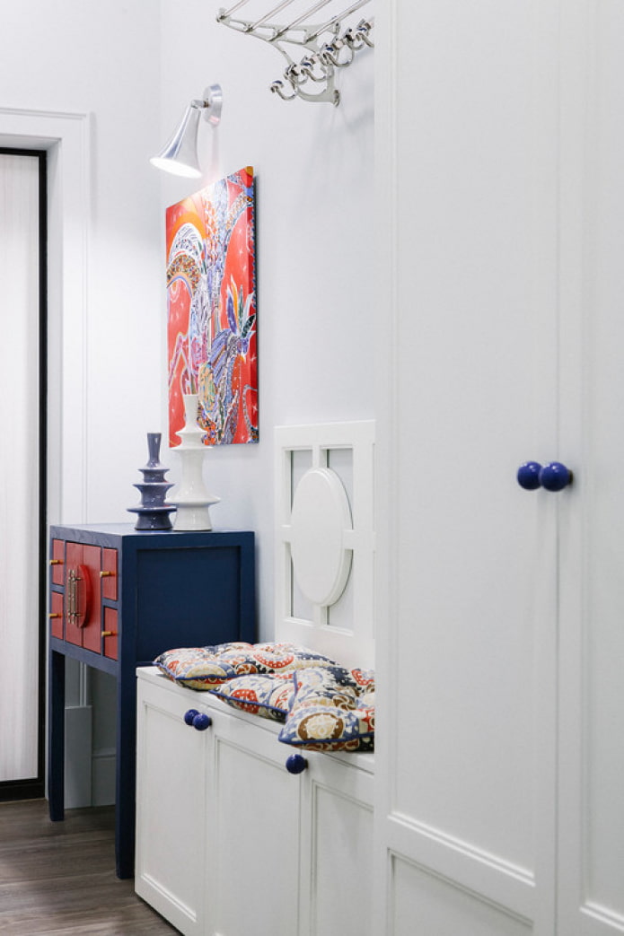 bright accents in a white interior bright accents in a white interior