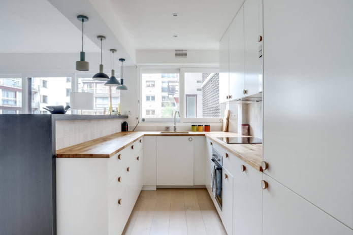 u-shaped small kitchen