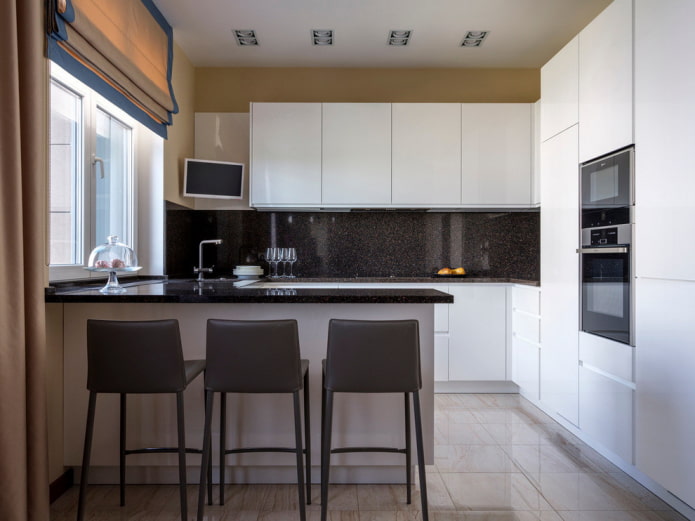 Apron with imitation granite