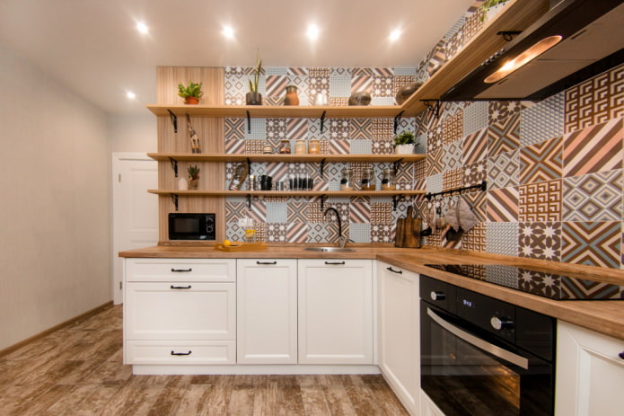 Patchwork in a white kitchen