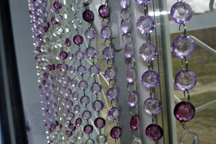 Curtains made of beads