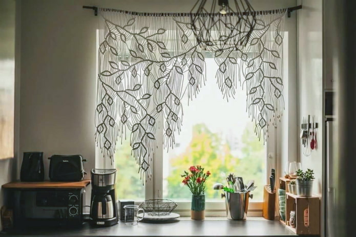 Macrame on the window