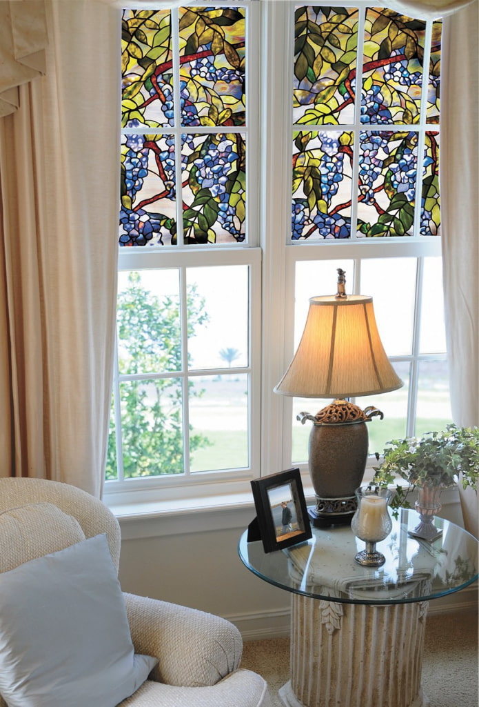 Stained glass on windows