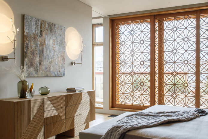 Decorative screen on the window