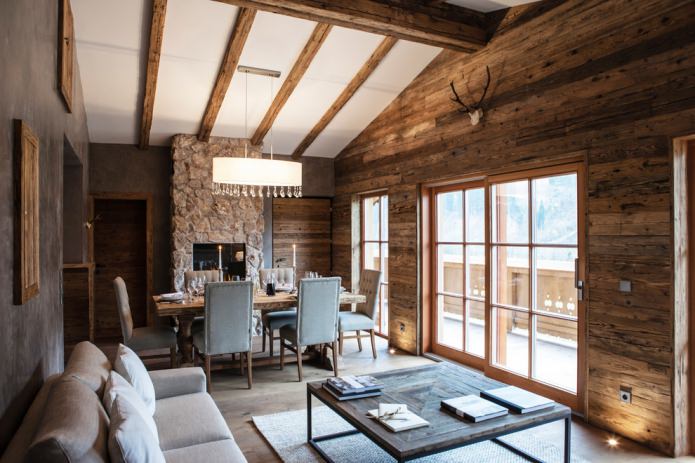 stone and wood finishing of the room stone and wood finishing of the room