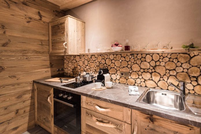 Kitchen set with tree cuts Kitchen set with tree cuts