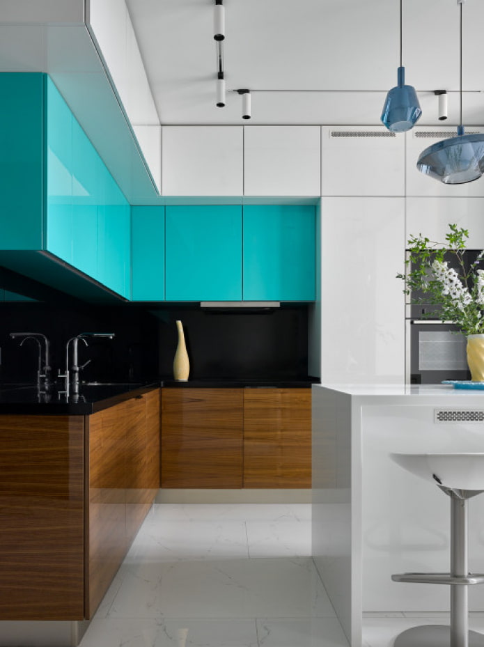combination of shades of kitchen facades combination of shades of kitchen facades