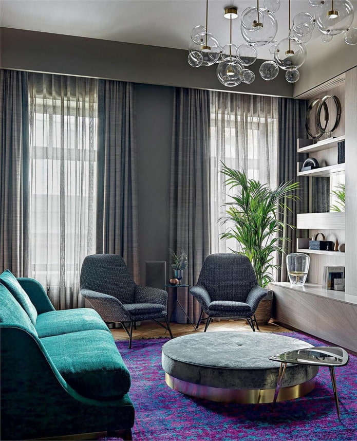 high ceilings in the living room