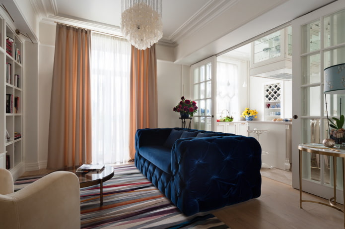 Doors between living room and kitchen Doors between living room and kitchen