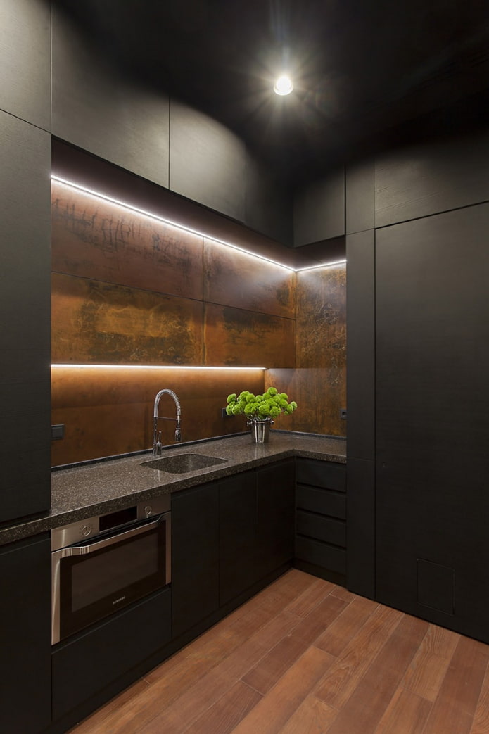 illumination of the built-in kitchen illumination of the built-in kitchen