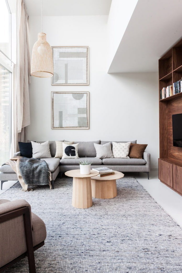 sofa in the living room across