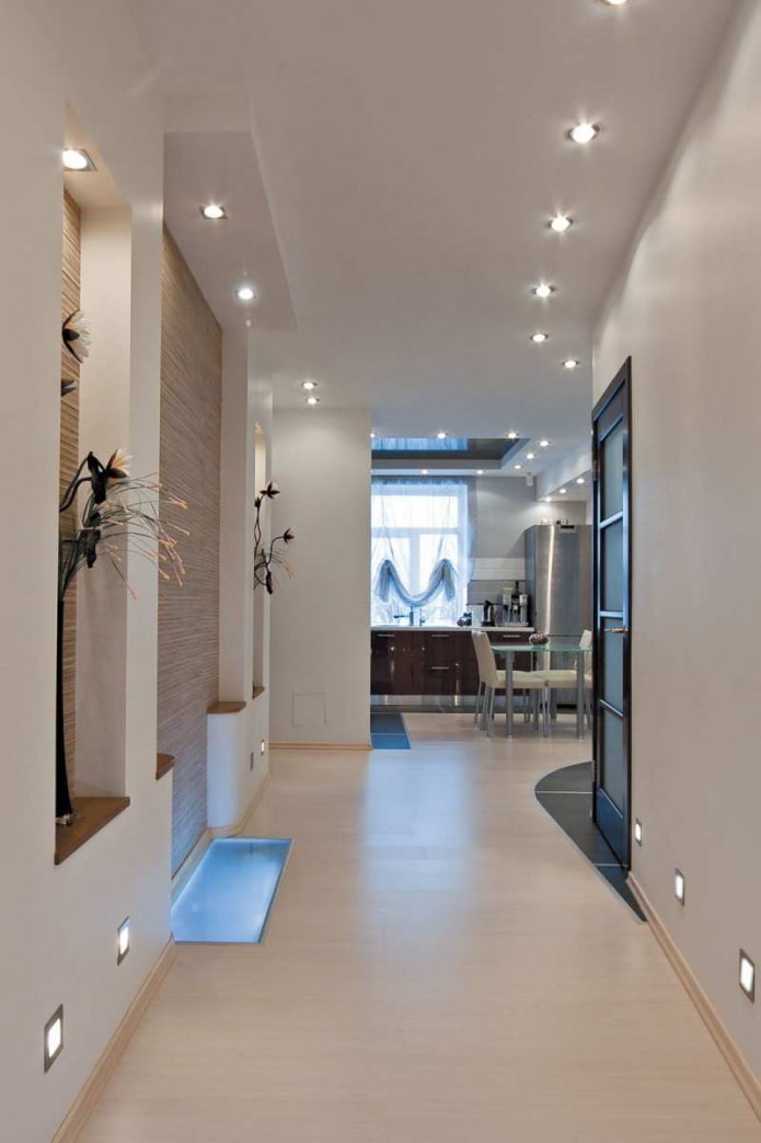 light in a narrow hallway