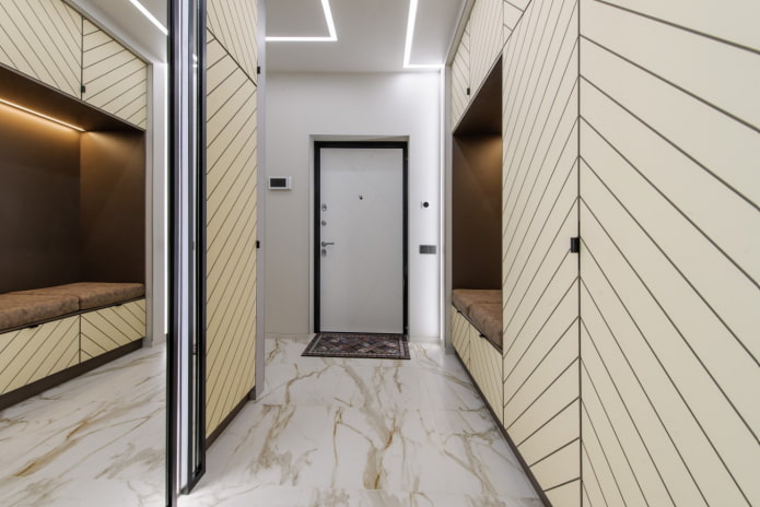 built-in wardrobes in the hallway