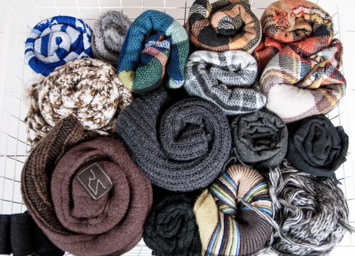 folded scarves