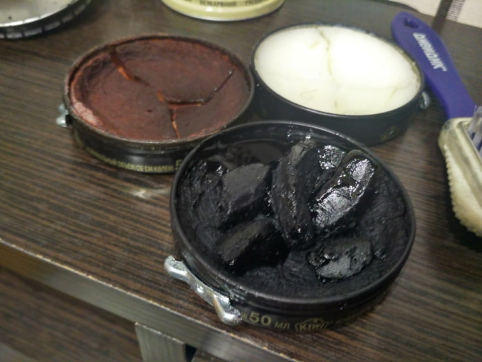 dried shoe polish