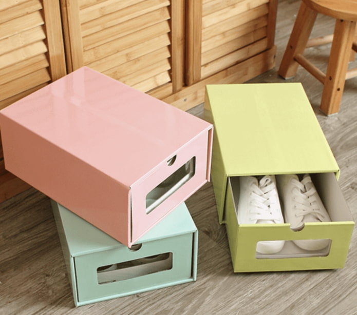 shoe boxes