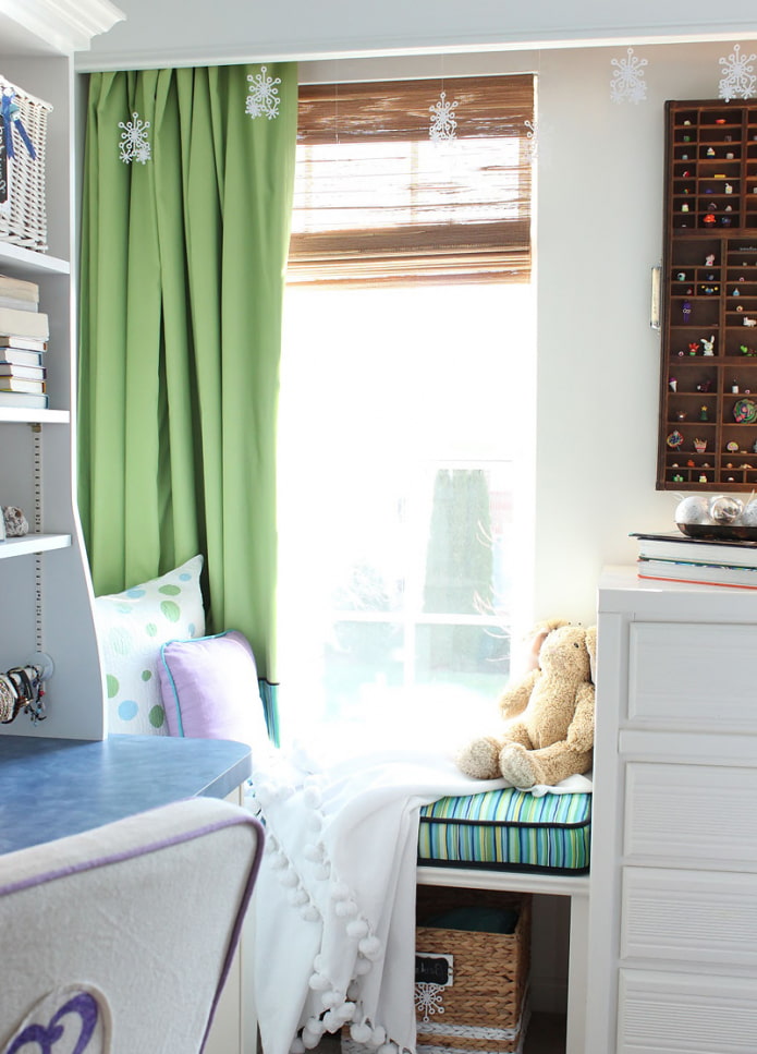 small seat under the window in the nursery small seat under the window in the nursery