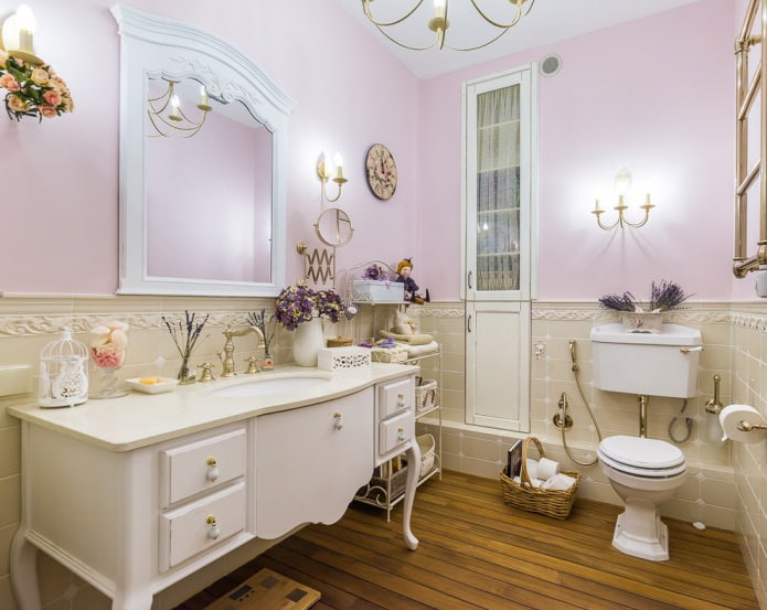 bathroom in lavender and beige bathroom in lavender and beige