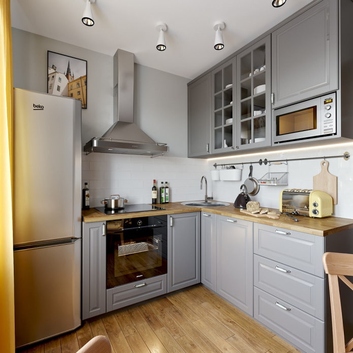 gray scandi kitchen