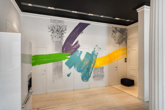 drawing on the wall and hidden doors drawing on the wall and hidden doors