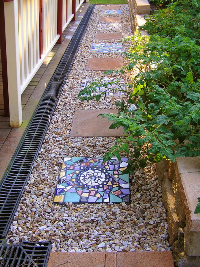 Broken mosaic path Broken mosaic path