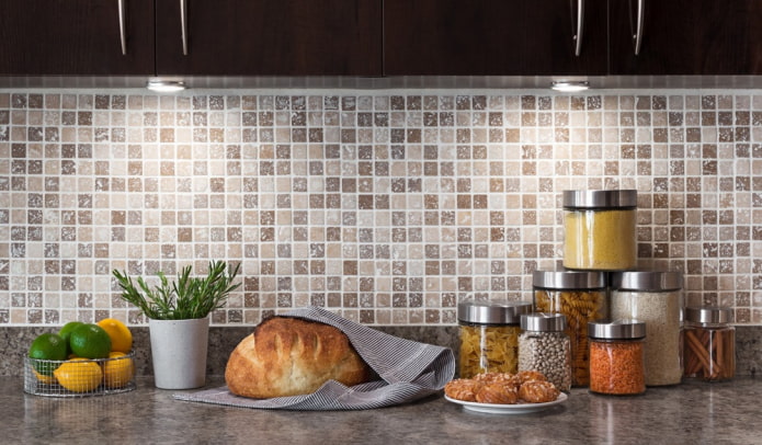 Plastic panel in the form of a mosaic Plastic panel in the form of a mosaic