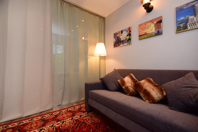 Fenced off living room