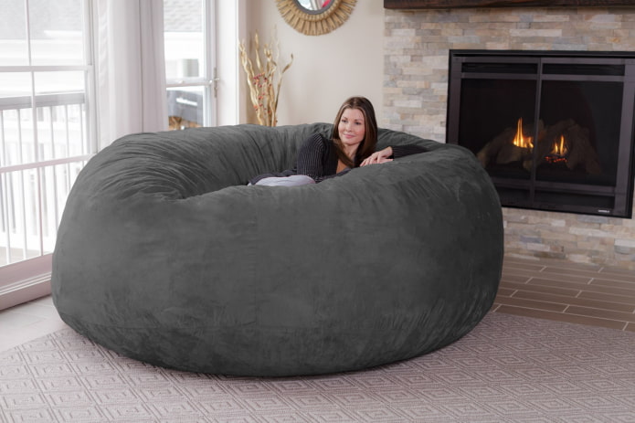 huge bean bag in the living room huge bean bag in the living room