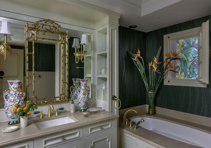 false window in the bathroom