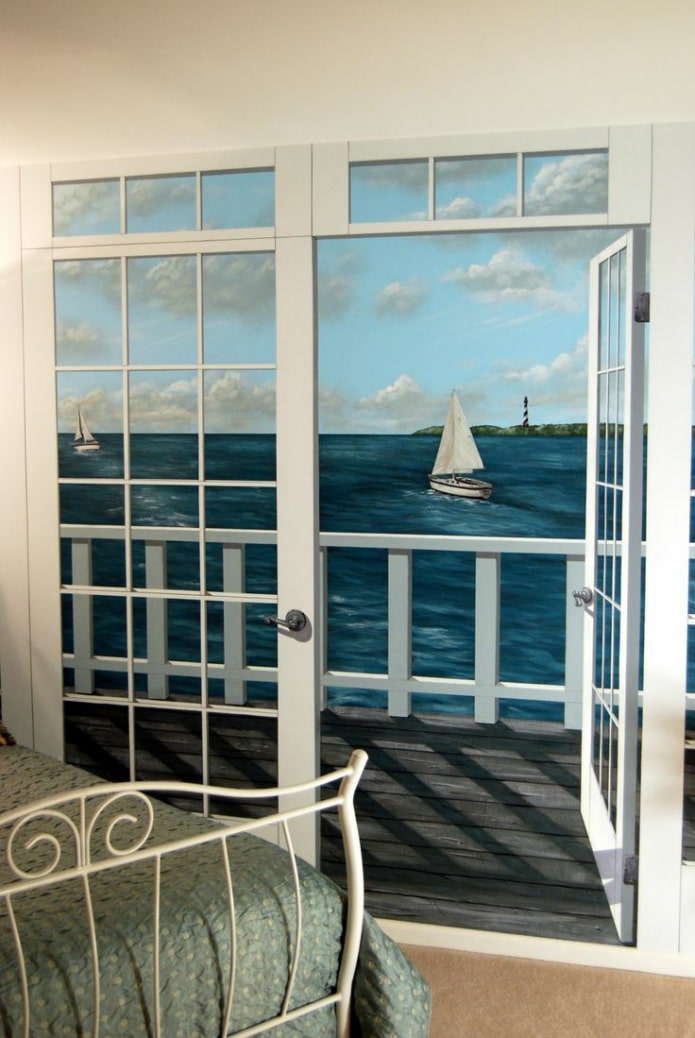 wallpaper with imitation of a window