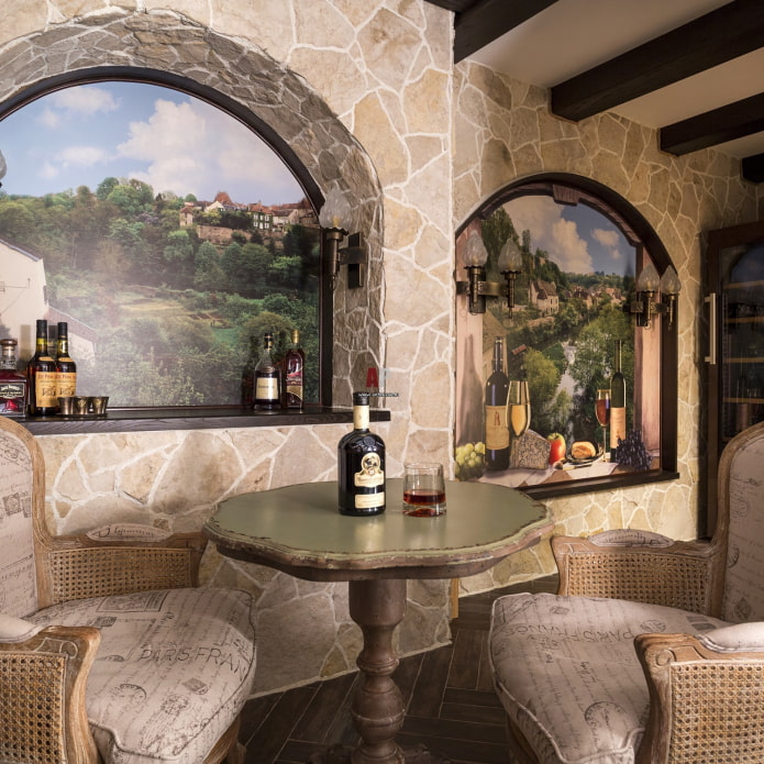 drawing of a window in the interior