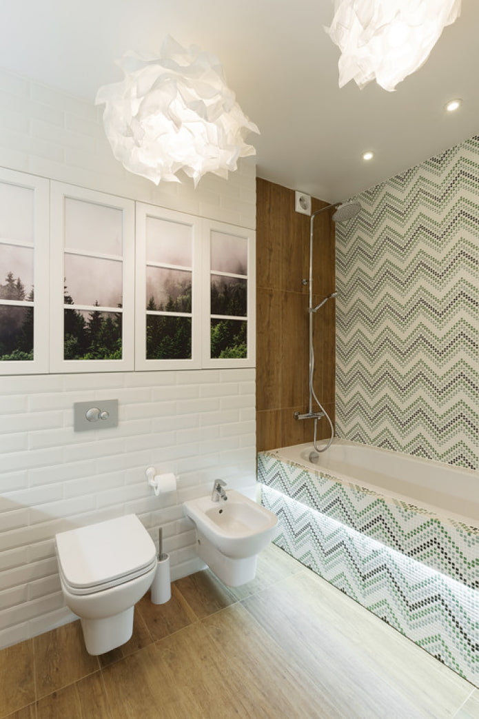 false windows in the bathroom