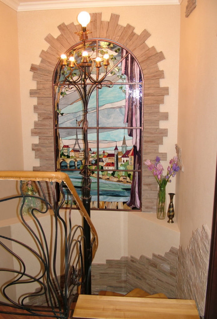 imitation of a window in the house