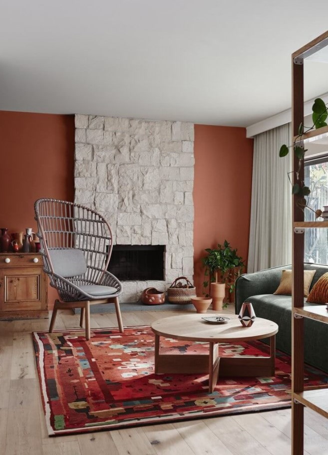 muted terracotta in the interior muted terracotta in the interior