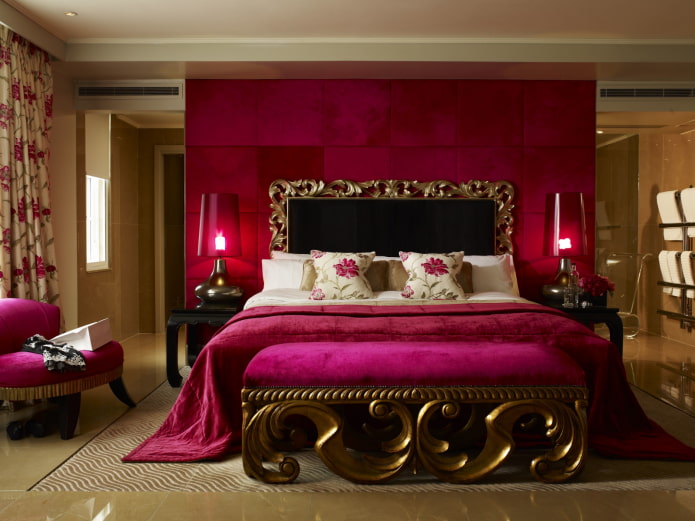 interior in marsala color