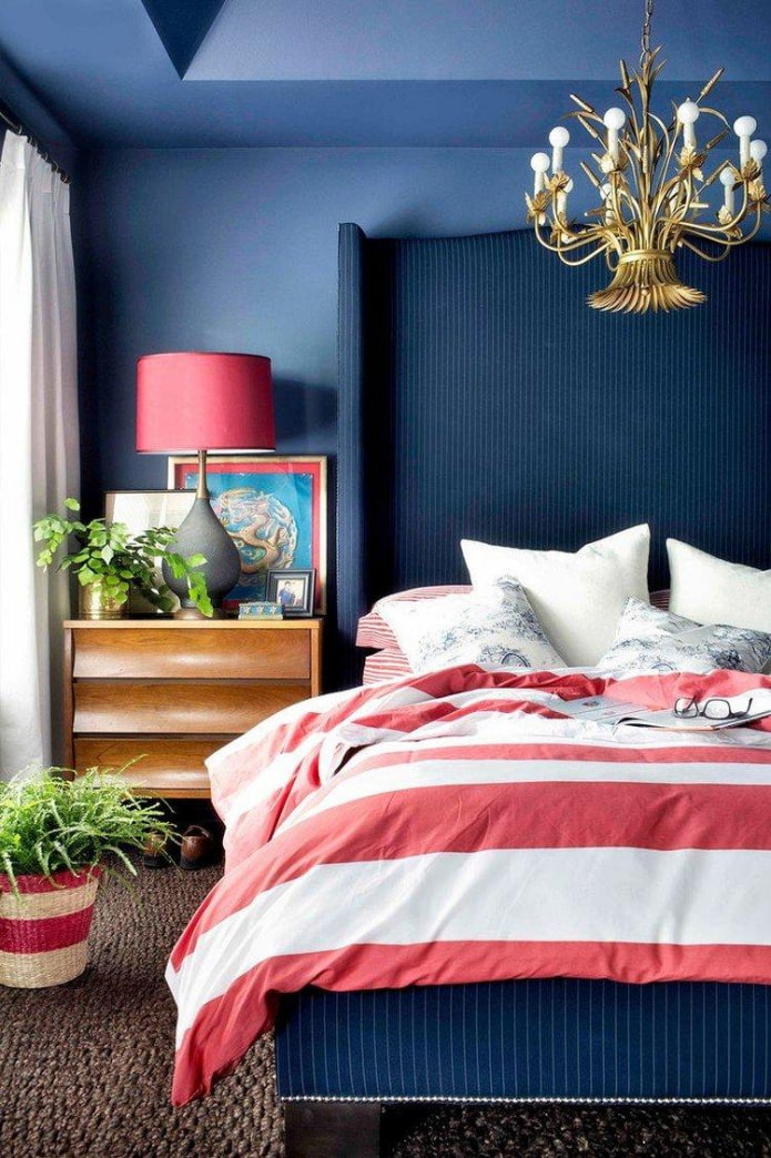 blue bedroom with red accents blue bedroom with red accents