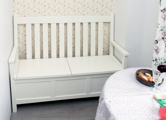 Bench with storage space