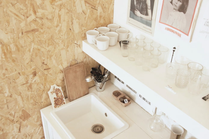 OSB stove in the kitchen