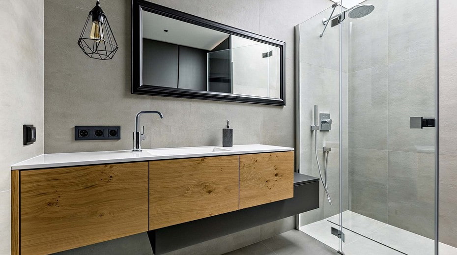 loft style bathroom