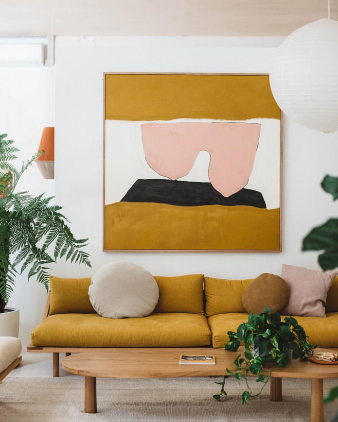 the picture over the sofa