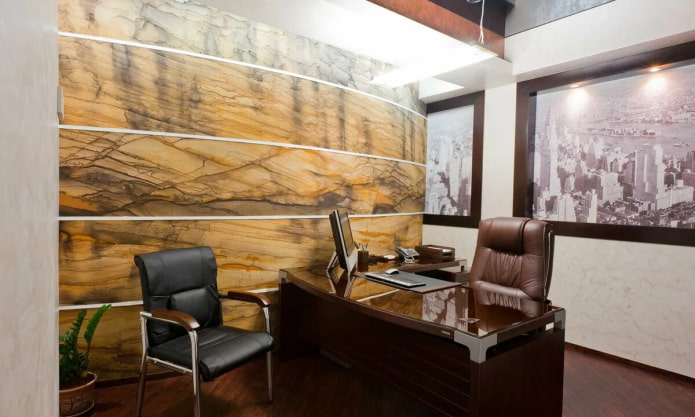 stone walls in the study stone walls in the study