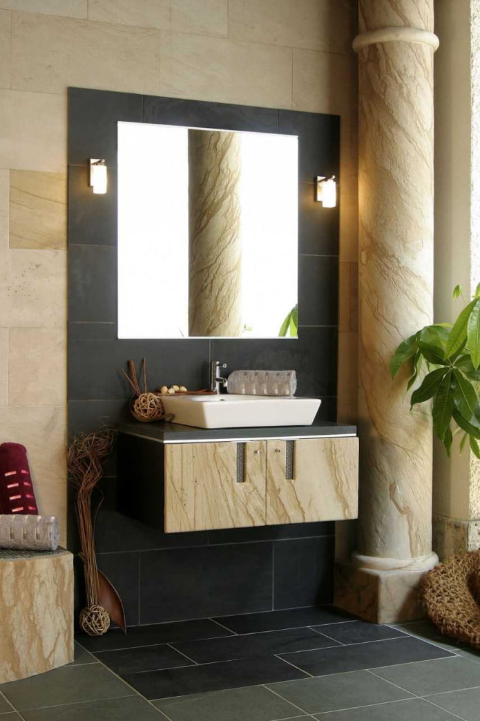 column finishing with stone column finishing with stone