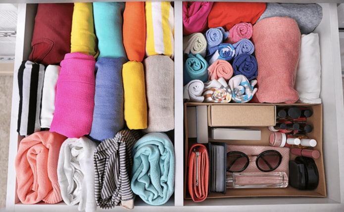 Rolled up clothes Rolled up clothes