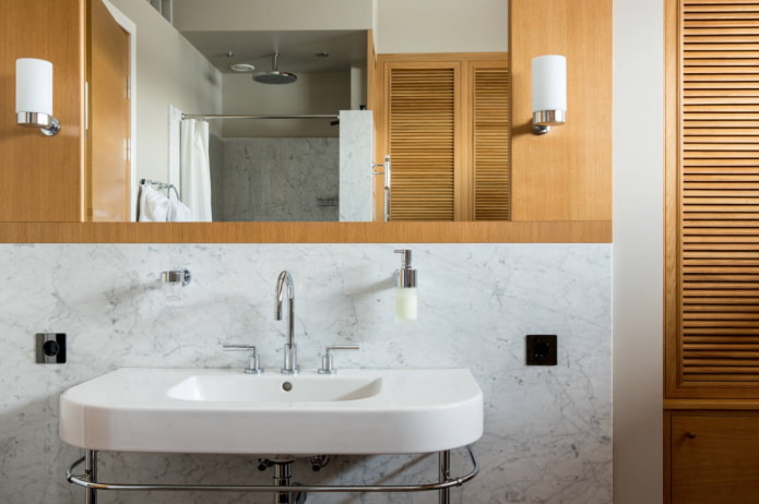 combination of marble and wood combination of marble and wood