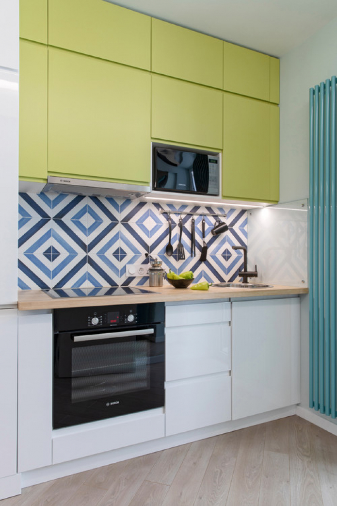 combination of blue and green