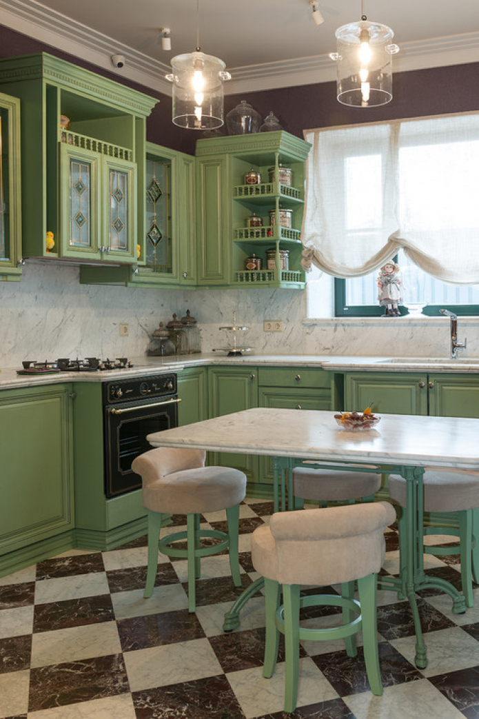 brown walls in the kitchen