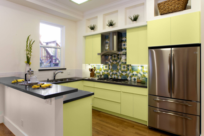 light green kitchen