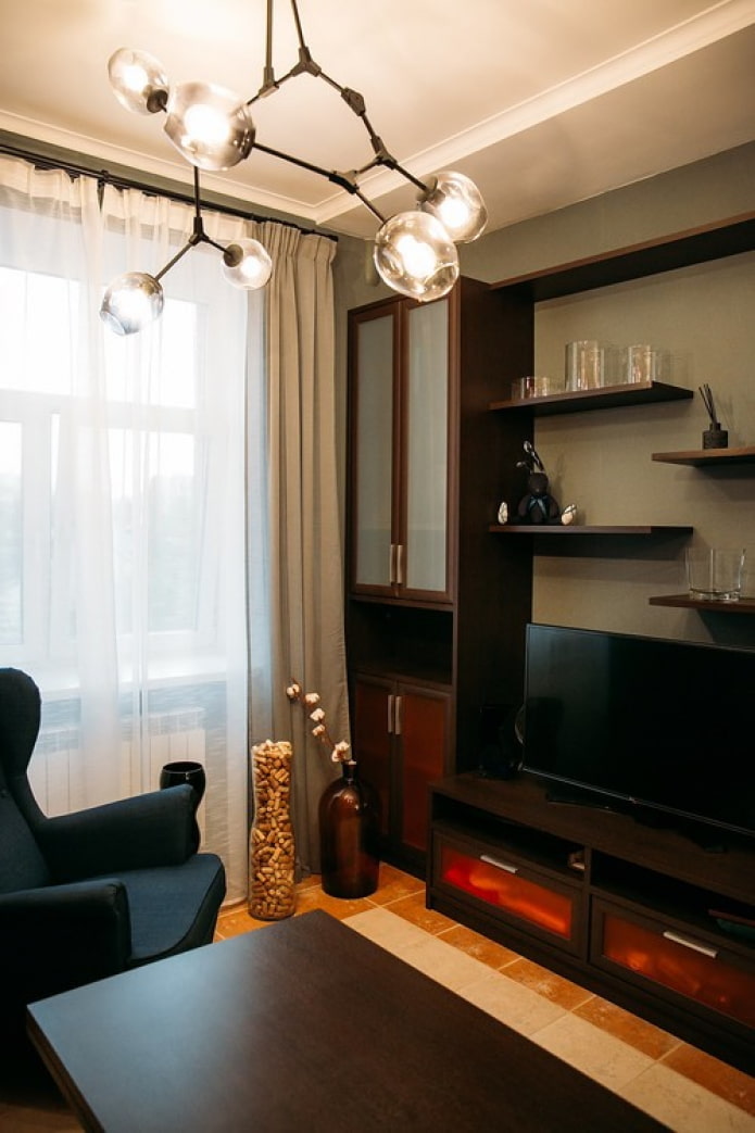 wenge wall in the hall