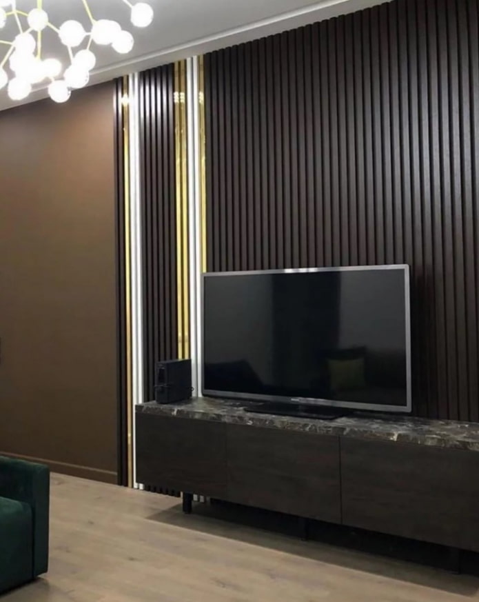 dark slats on the wall